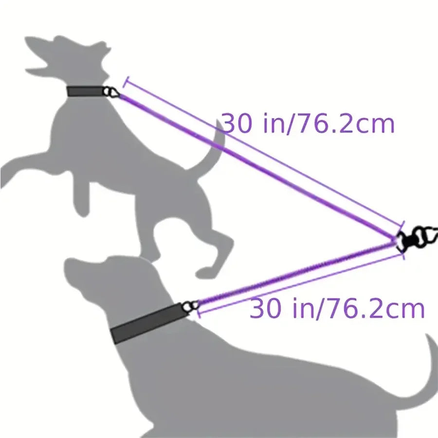 Extra Long Pet Leash Extender Tangle Swivel Clip