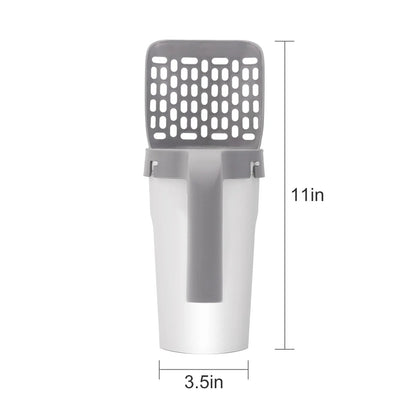 Cat Litter Scoop With Built-In Trash Can