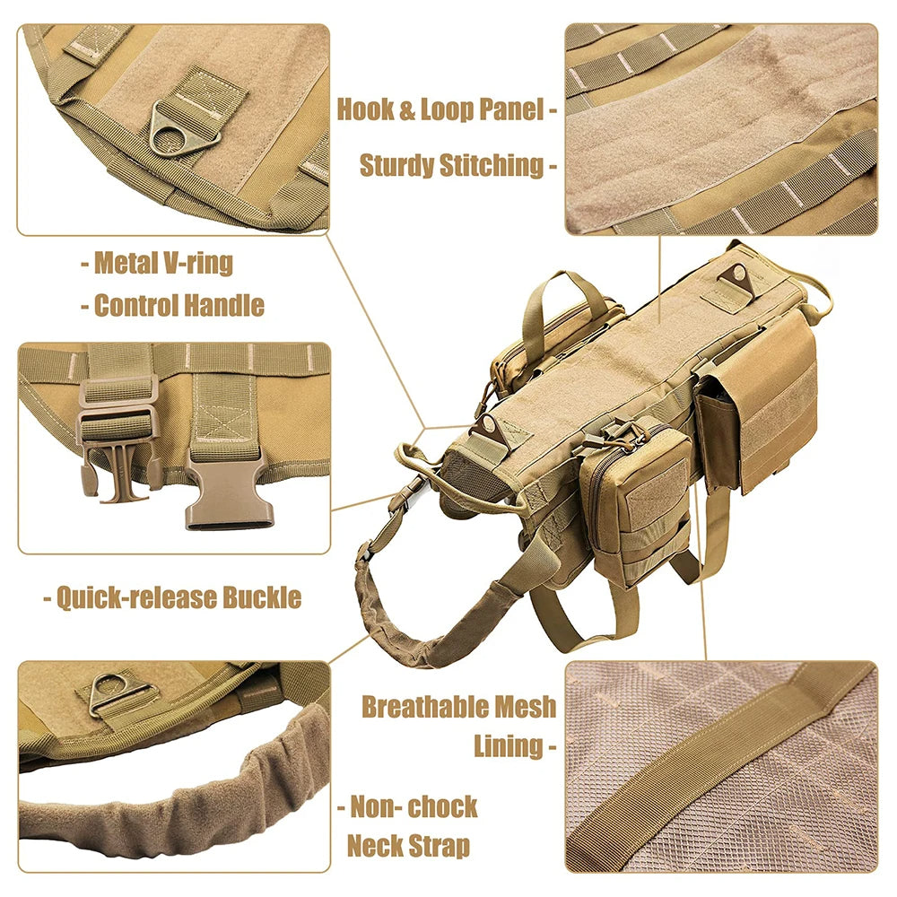 Durable Dog Training Vest With Pockets