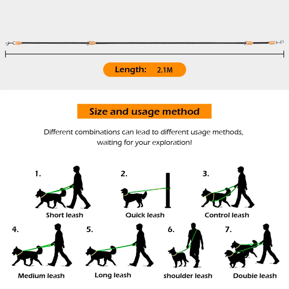 Adjustable Dog Leash Strong Strap