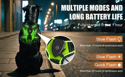 Visible Led Dog Vest Nighttime Walking Safety