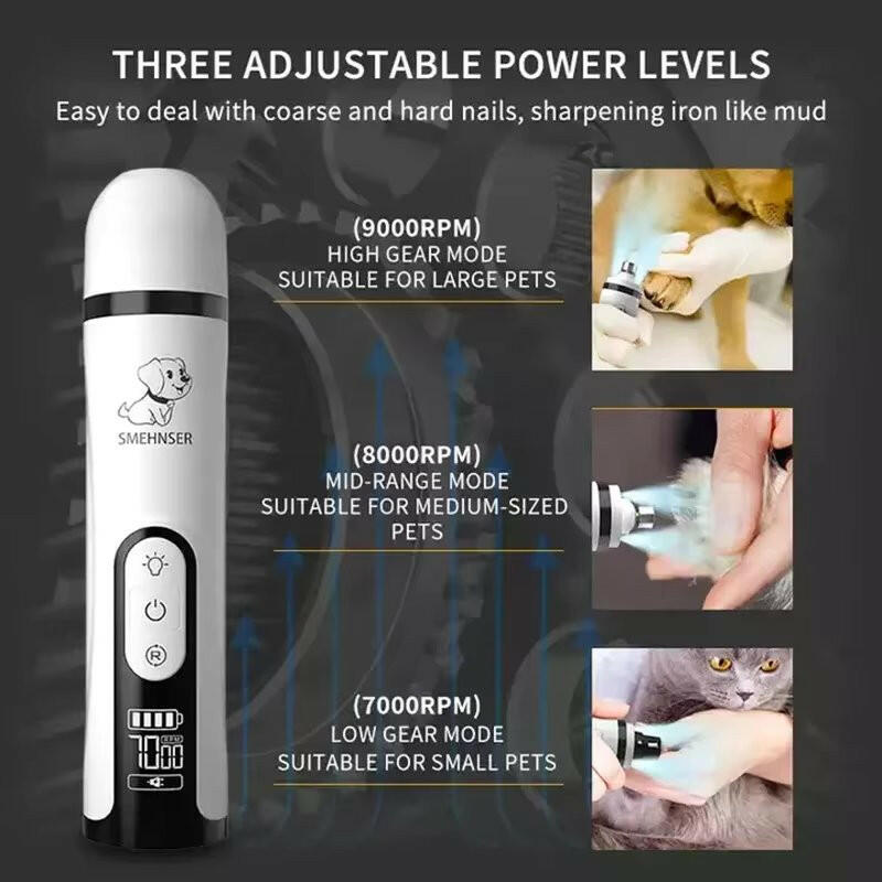 Pet Nail Trimmer Diamond Bit Led Light