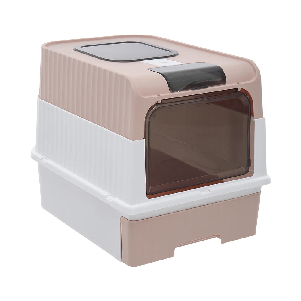 Cat Litter Box Odor Control Easy Clean Tray