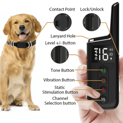 Long Range Dog Training Collar With LCD Remote