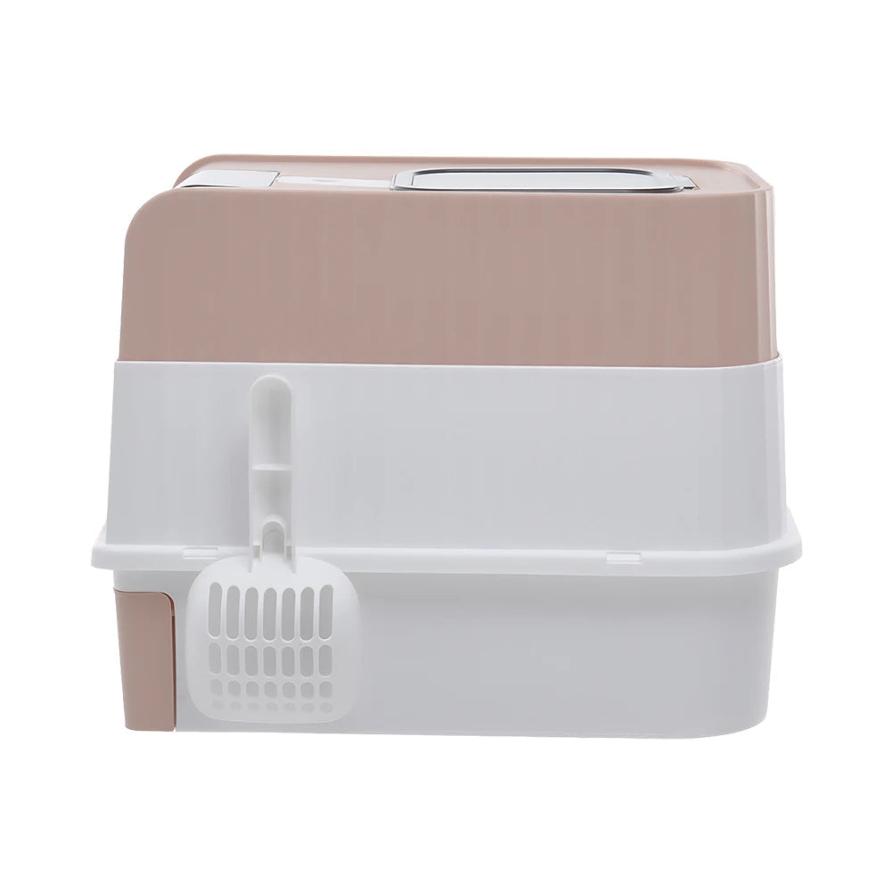 Cat Litter Box Odor Control Easy Clean Tray