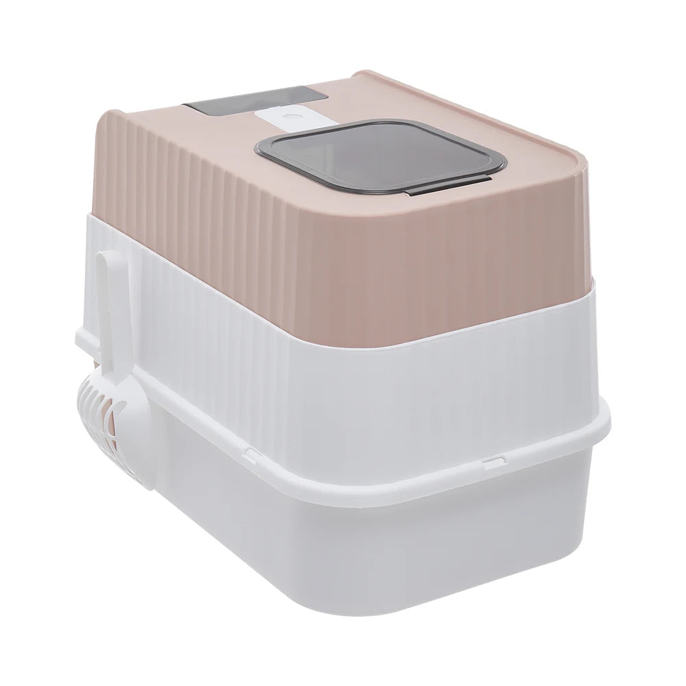 Cat Litter Box Odor Control Easy Clean Tray