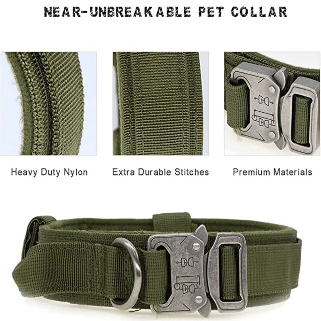 Tactical Dog Collar And Leash Set For Large Dogs