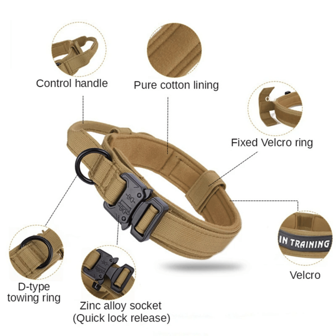 Tactical Dog Collar And Leash Set For Large Dogs