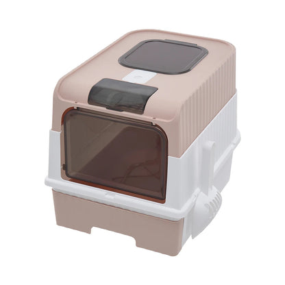 Cat Litter Box Odor Control Easy Clean Tray