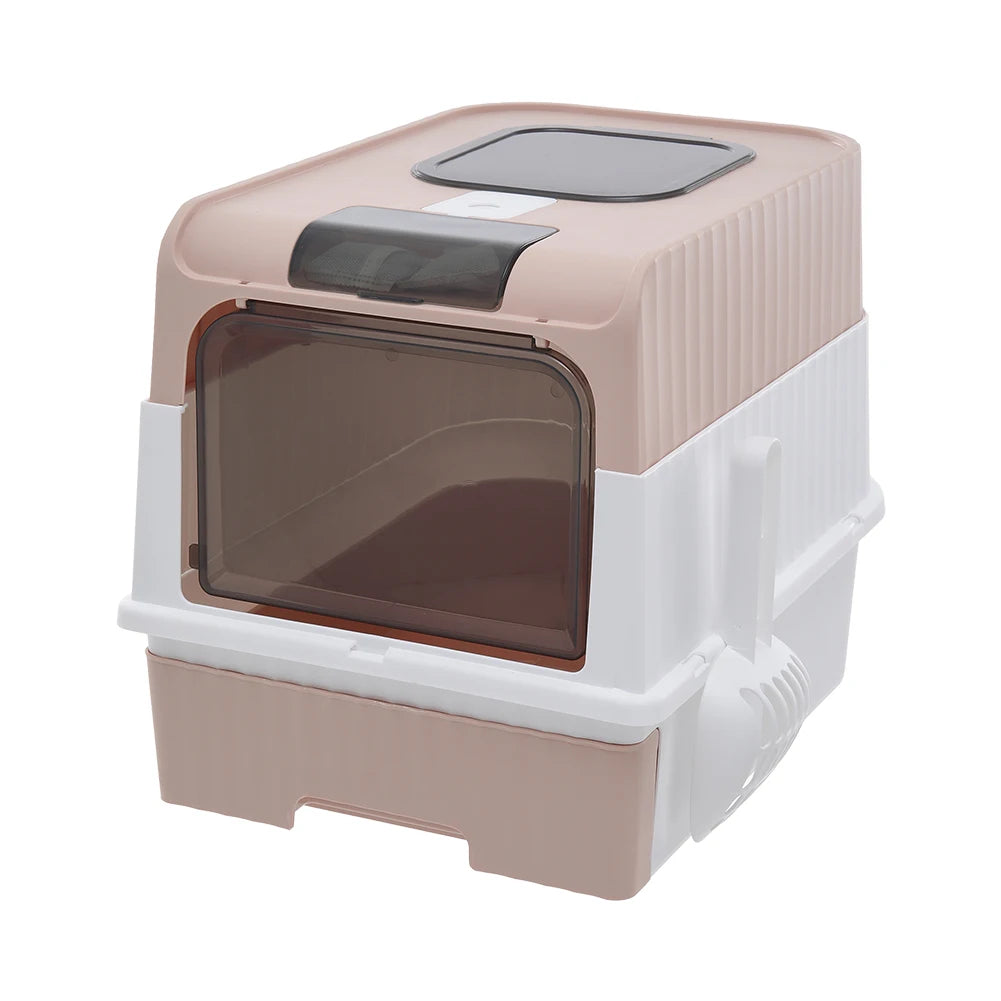 Cat Litter Box Odor Control Easy Clean Tray