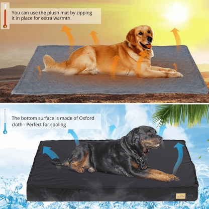 Orthopedic Dog Bed Mattress Plush Comfort Cover Large