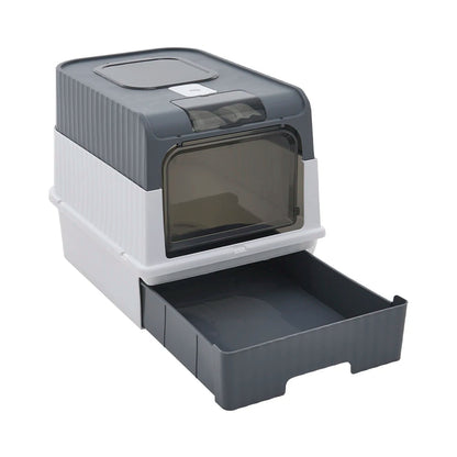 Cat Litter Box Odor Control Easy Clean Tray