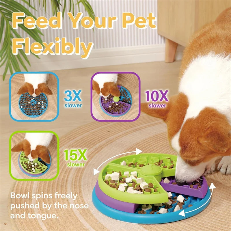 Slow Feed Dog Bowl Interactive Fun Healthy Meals