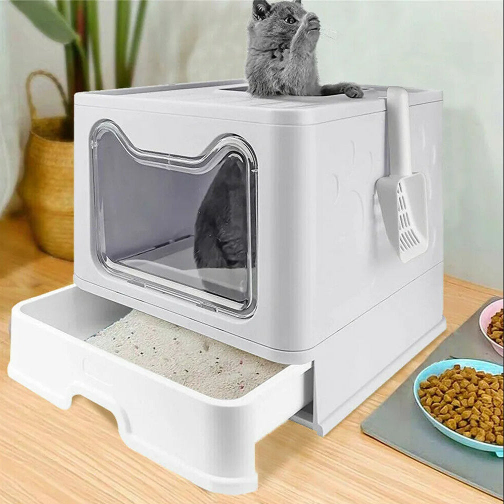 Hidden Cat Litter Box Odor Control Gray - Pupporia