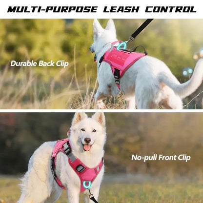 Durable Dog Harness Vest With Handle Anti Pull Clip