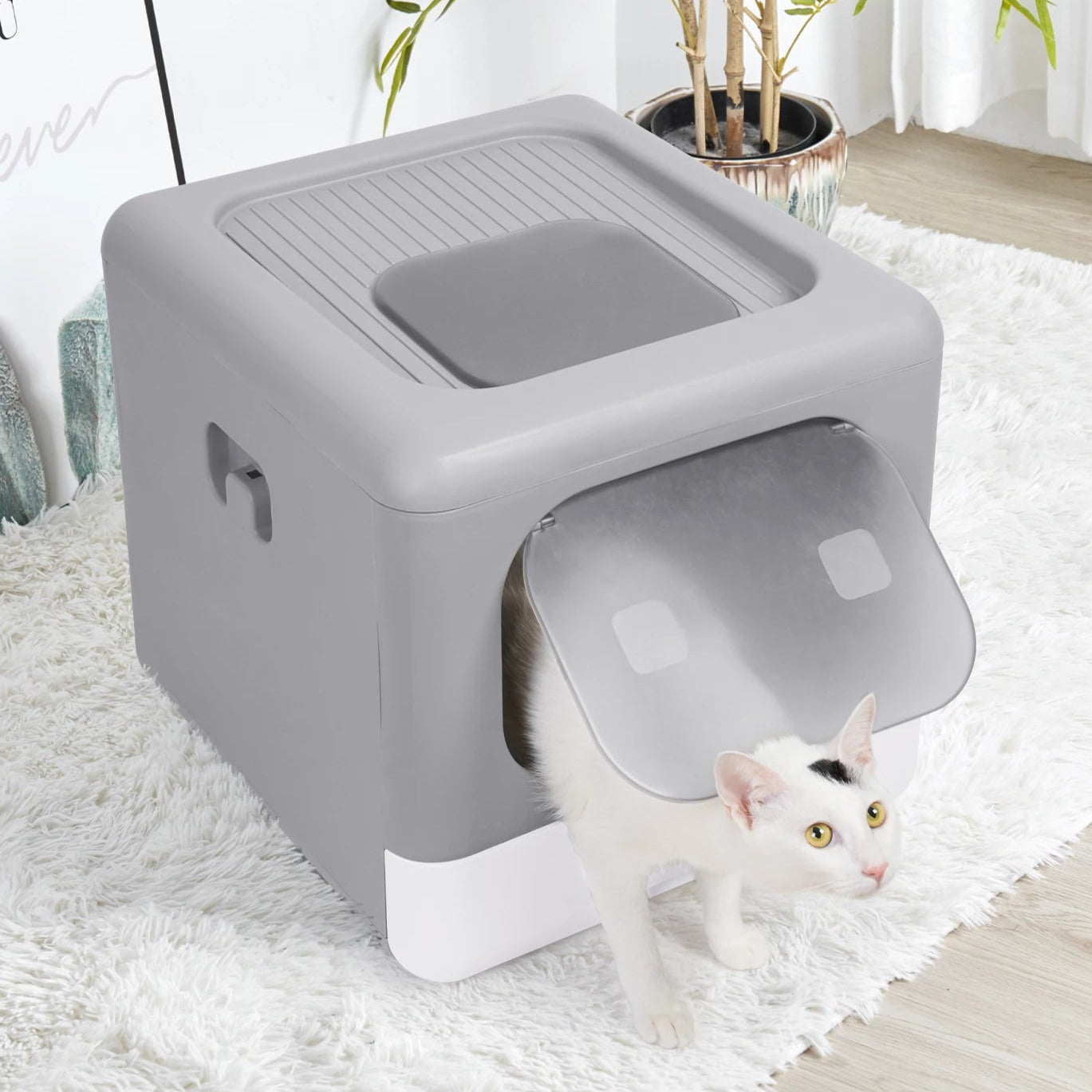 Hidden Cat Litter Box Easy Clean Removable Tray