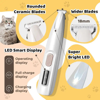 Wireless Pet Nail Clipper With Safety Light