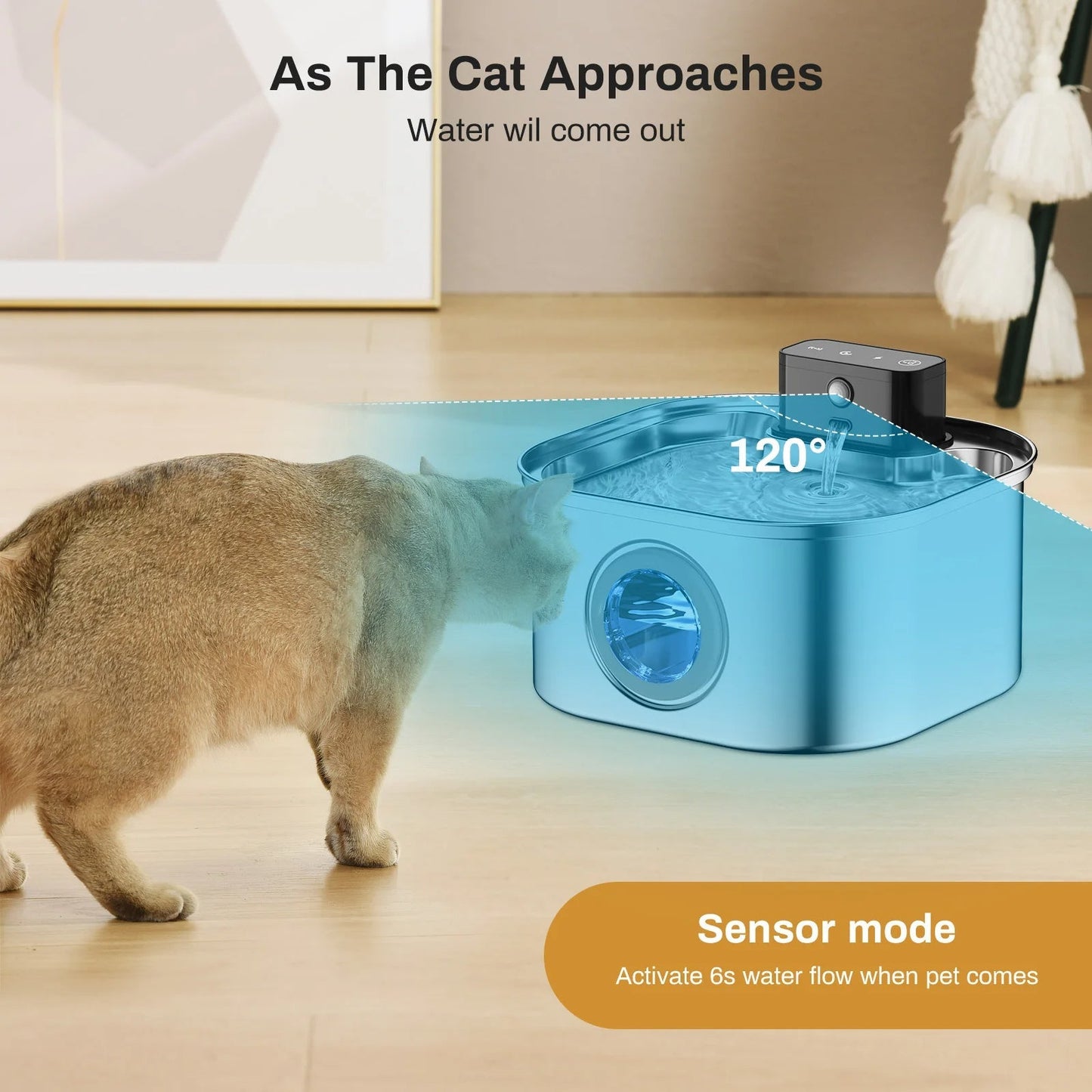 Automatic Pet Water Fountain Silent USB Powered