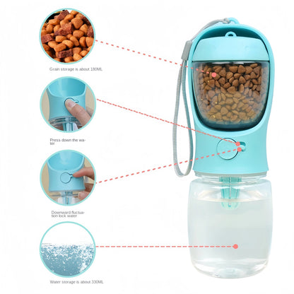 Portable Dog Water Bottle Food Container