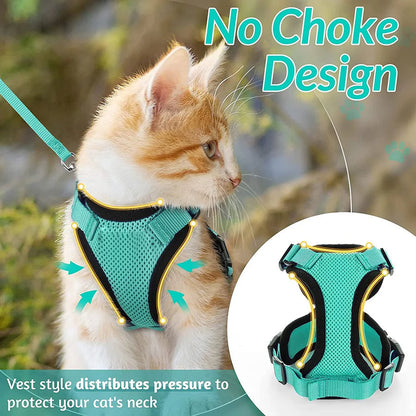 Cat Harness Leash Set Breathable Comfortable