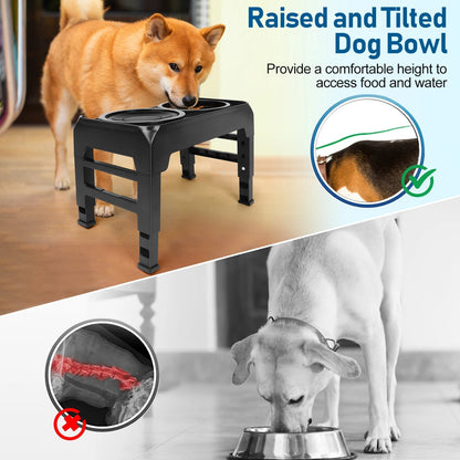 Elevated Dog Feeder Anti Gulping Dog Food Bowls