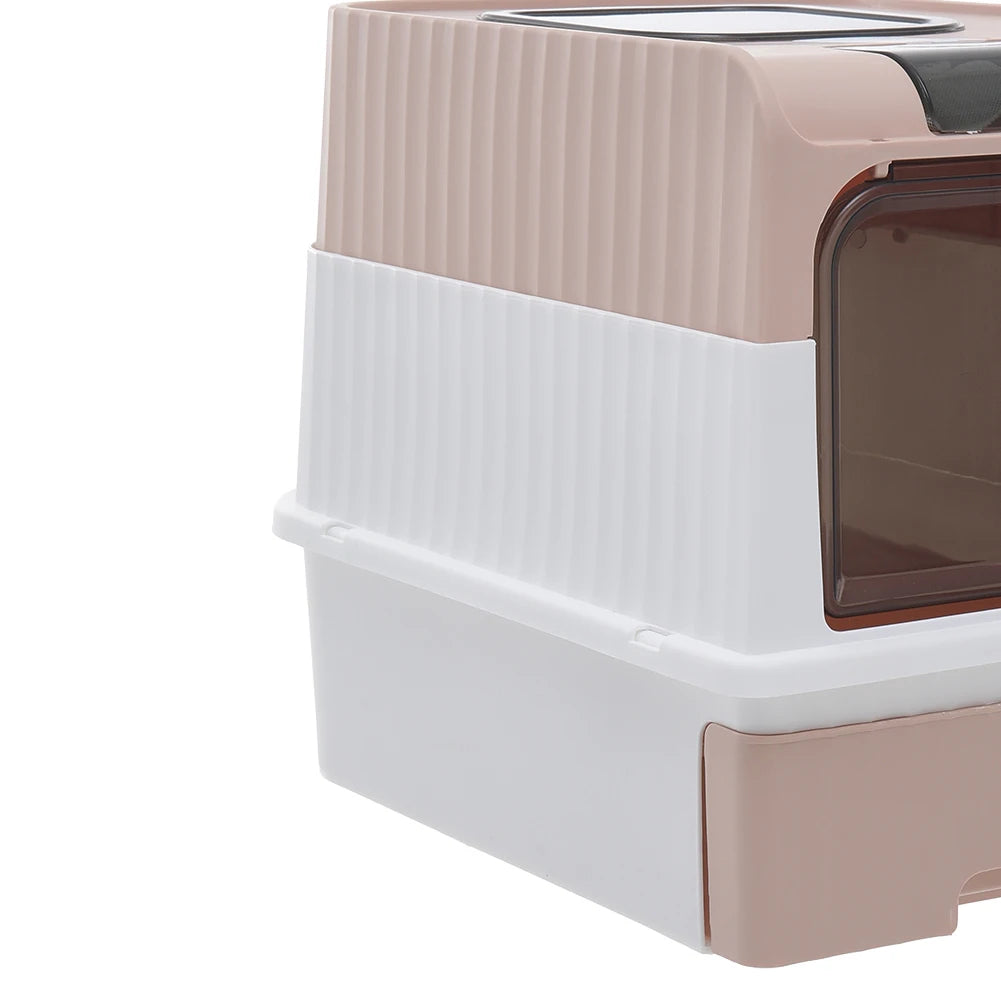 Cat Litter Box Odor Control Easy Clean Tray