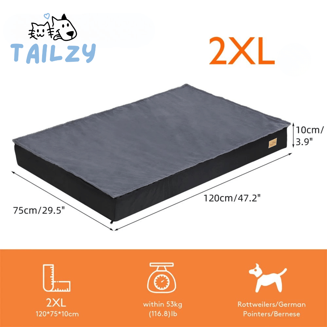 Orthopedic Dog Bed Mattress Plush Comfort Cover Large