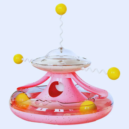 Interactive Cat Toy Feather Teaser with Ball