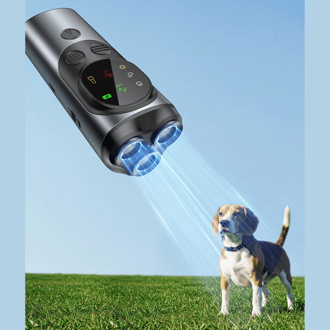 Portable Dog Trainer Ultrasonic Bark Control Flashlight