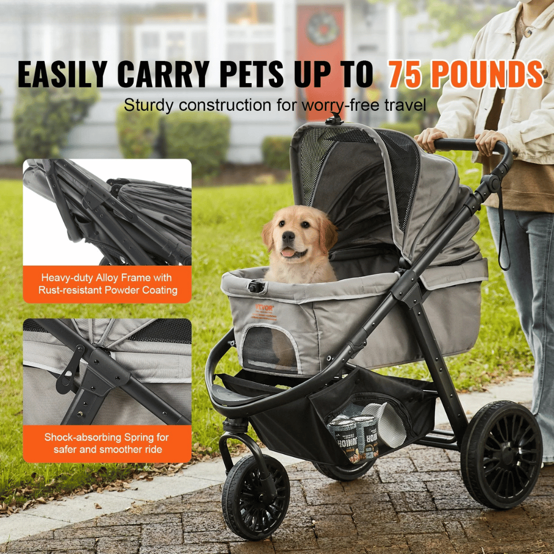 Portable Pet Stroller Small Dog Easy Fold