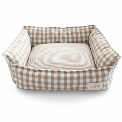 Small Plaid Pet Bed For Dogs Cats