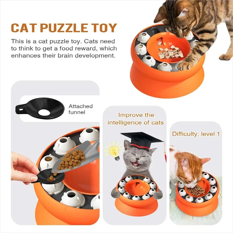 Cat Food Puzzle Toy For Healthy Weight Management