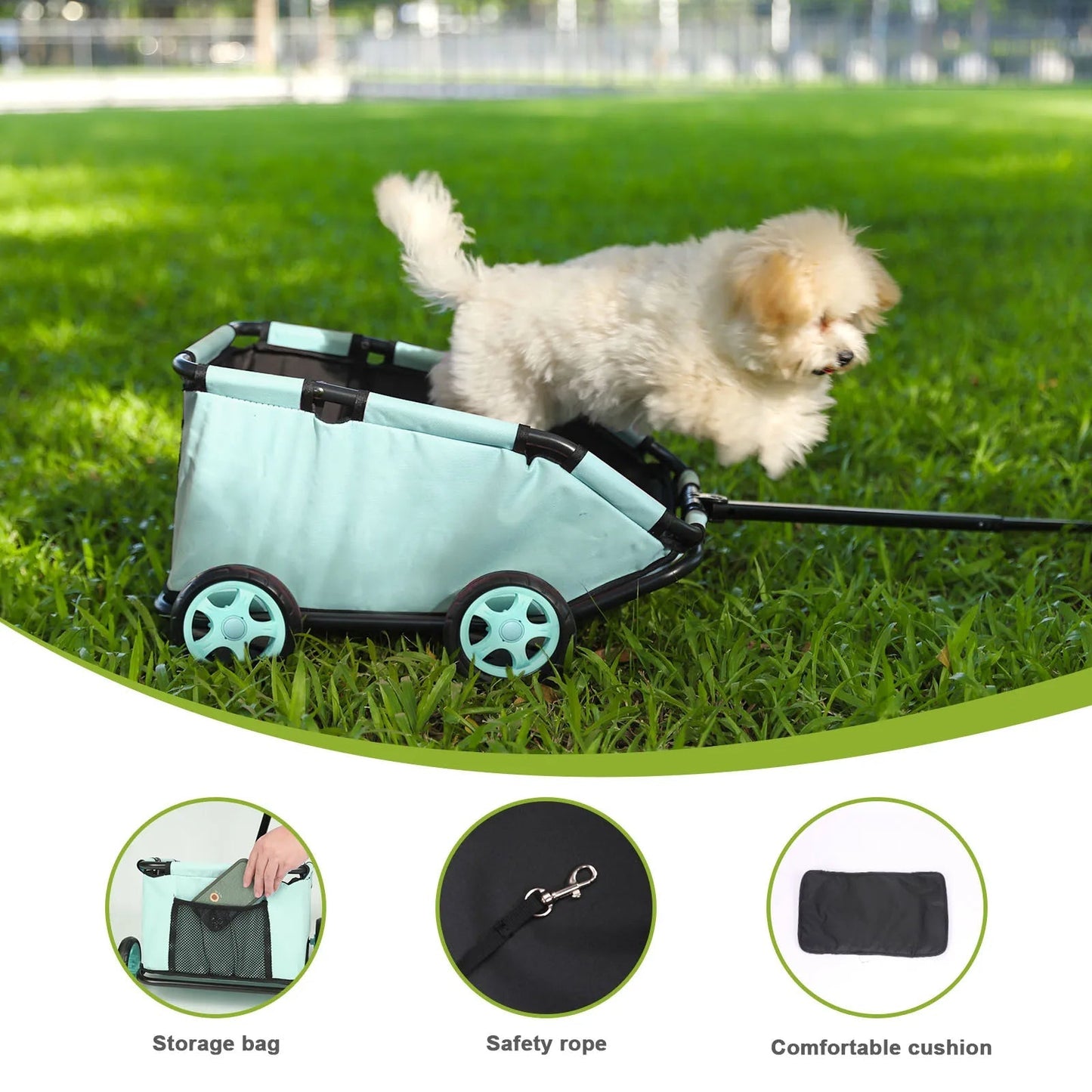 Portable Folding Pet Stroller Cart