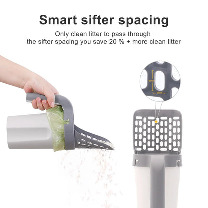 Cat Litter Scoop With Built-In Trash Can