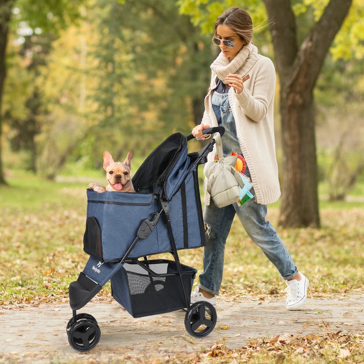 Pet Stroller Lightweight Large Storage Compartment
