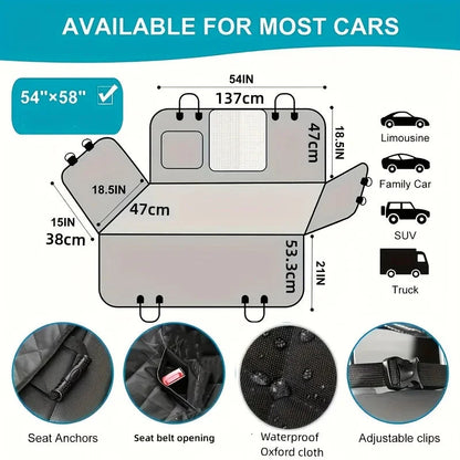 Pet Car Seat Cover Protector for Rear Seats