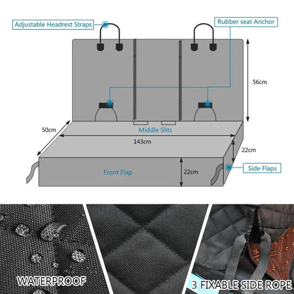Pet Car Seat Cover Durable Waterproof Back Seat Protector