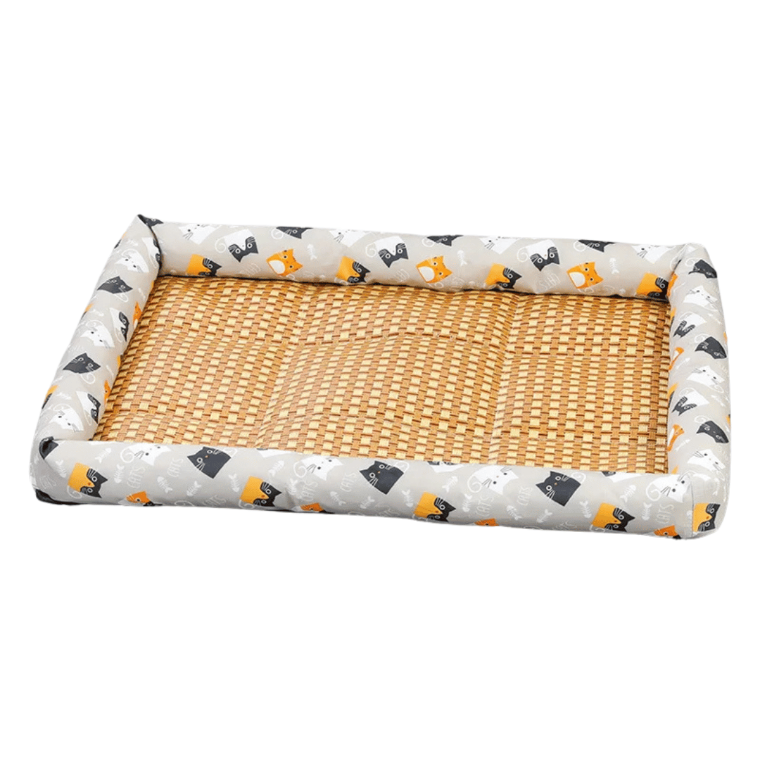 Wicker Pet Bed for Dogs and Cats Comfortable
