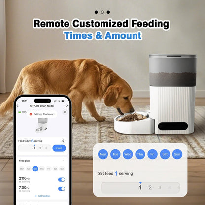Automatic Pet Food Dispenser Wi-Fi Voice Recorder