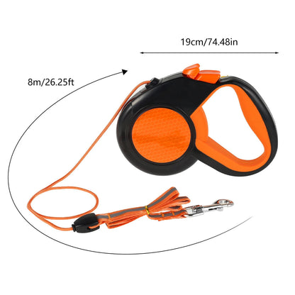 Retractable Dog Leash Comfort Grip Reflective Cord
