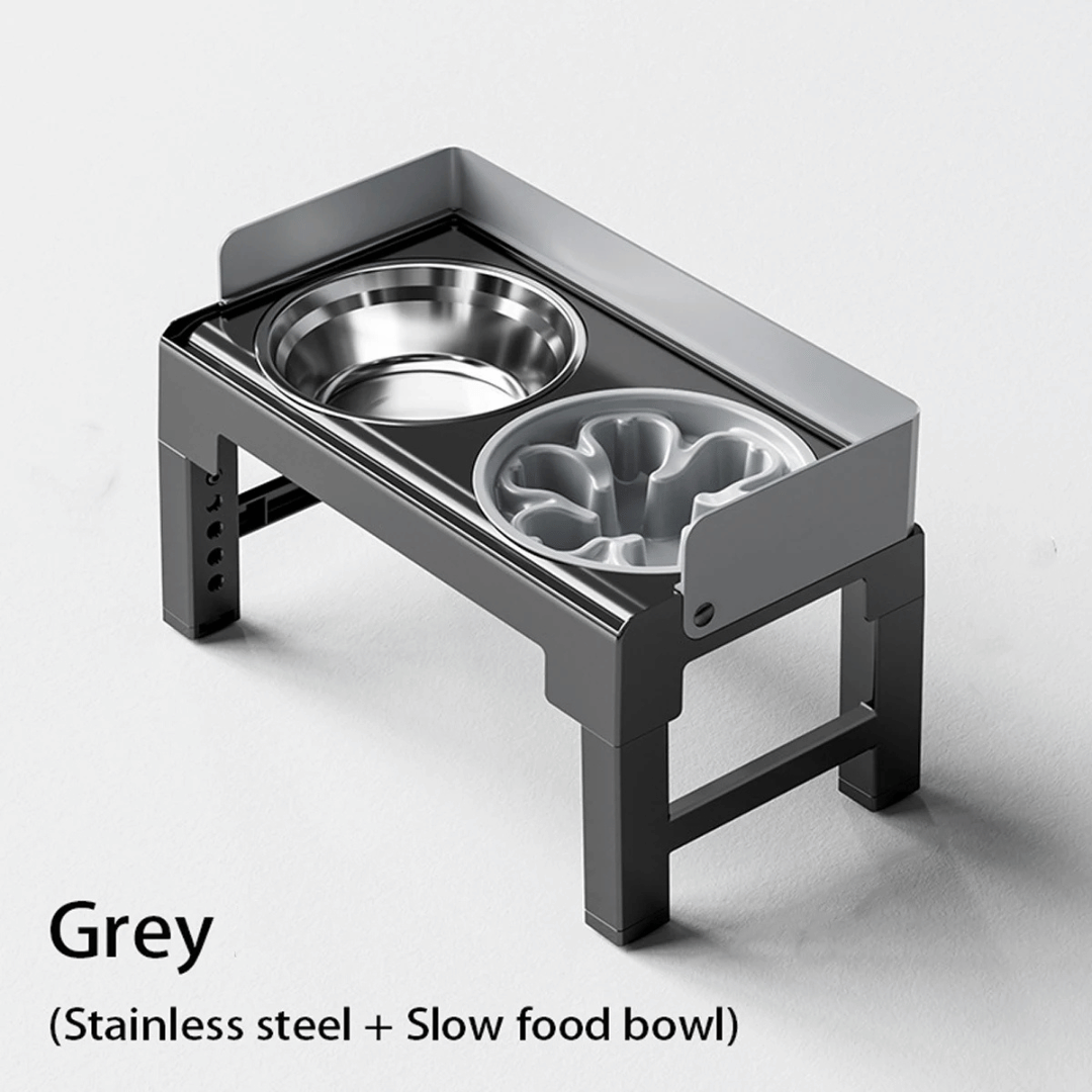 Stainless Steel Elevated Pet Feeder Slow Feed Bowl