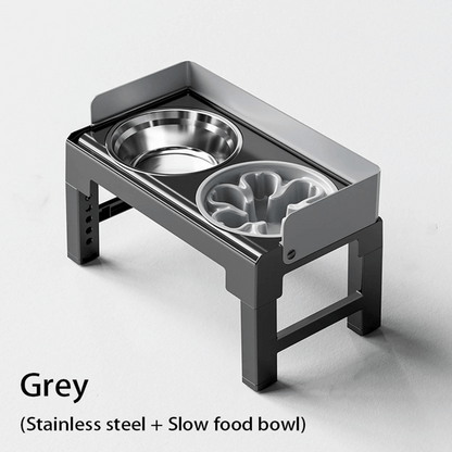 Stainless Steel Elevated Pet Feeder Slow Feed Bowl