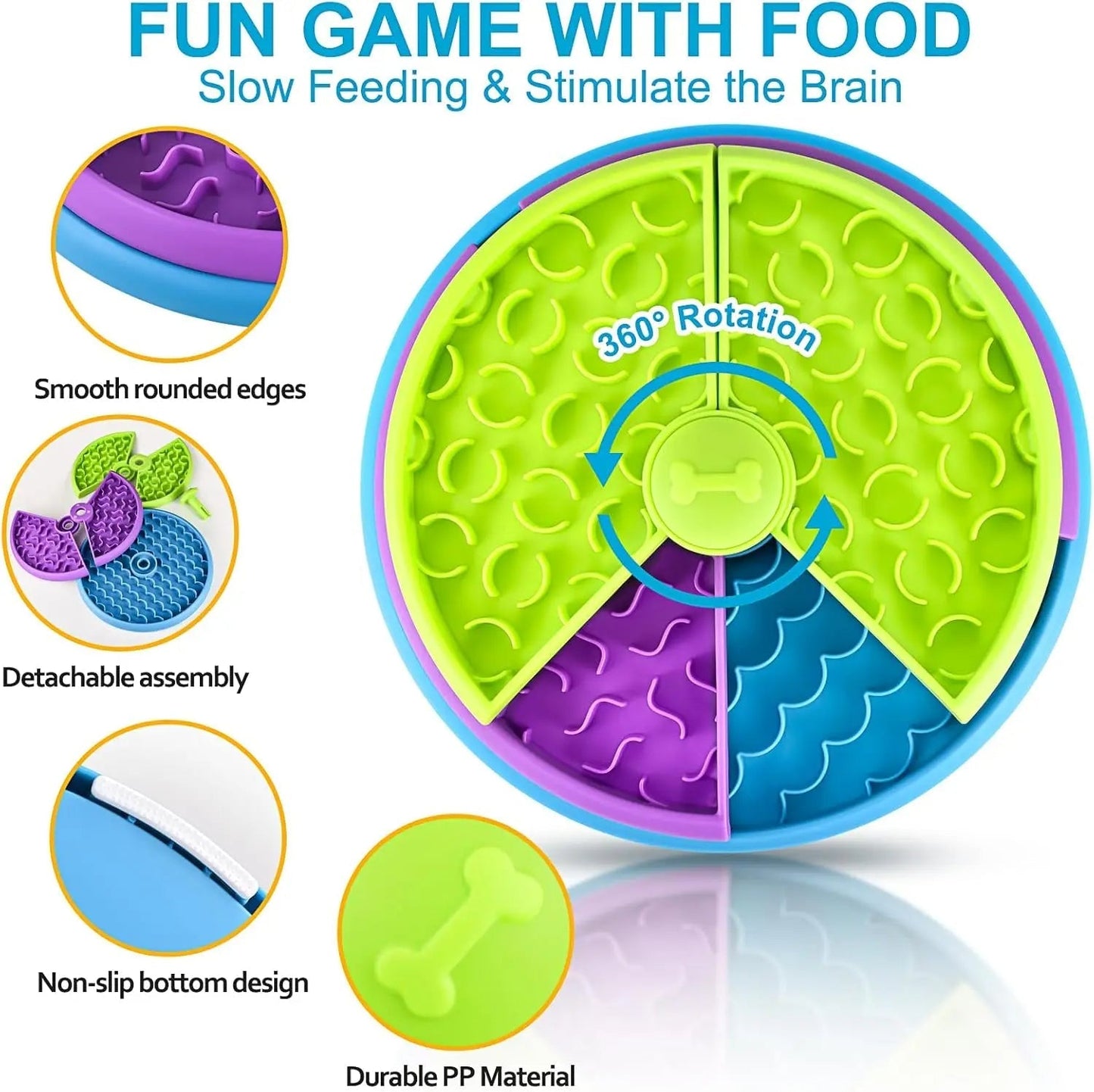 Slow Feed Dog Bowl Interactive Fun Healthy Meals