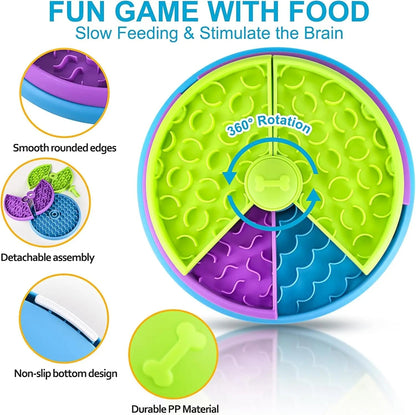 Slow Feed Dog Bowl Interactive Fun Healthy Meals