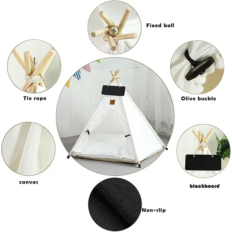 Small Pet Teepee House Soft Washable Pad