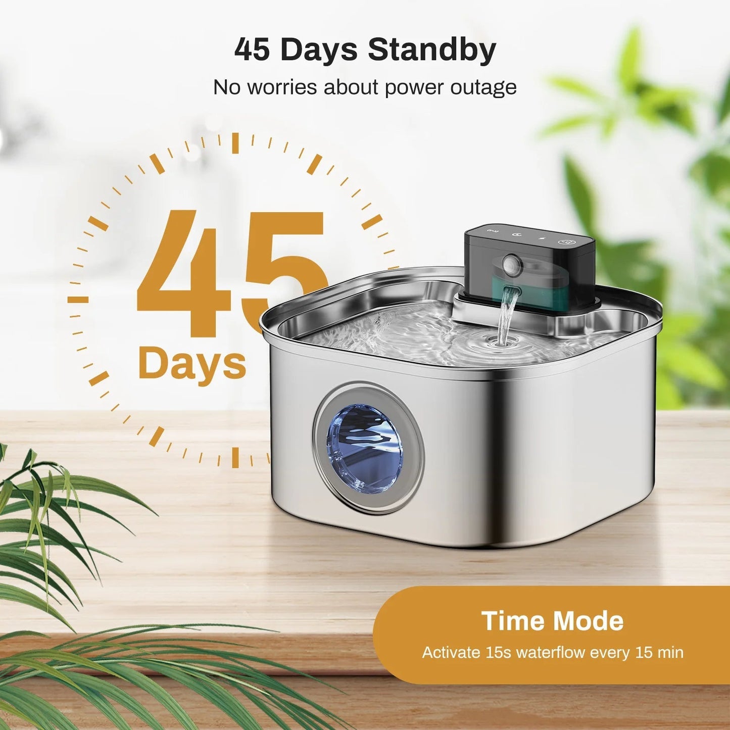 Automatic Pet Water Fountain Silent USB Powered