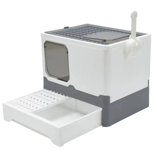 Cat Litter Box Enclosure Easy Clean Dual Door - Pupporia