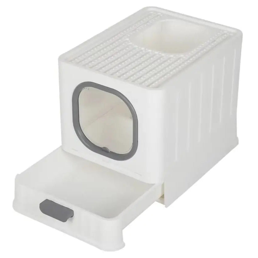 Hidden Cat Litter Box Dual Doors Easy Clean Tray - Pupporia