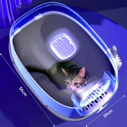 Large Cat Litter Box Covered UV Sanitizer Anti Slip Base