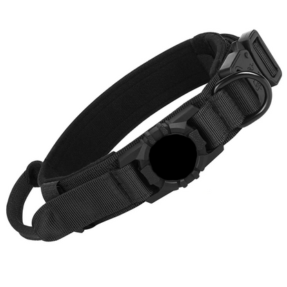 Tactical Dog Collar AirTag Holder Durable Nylon